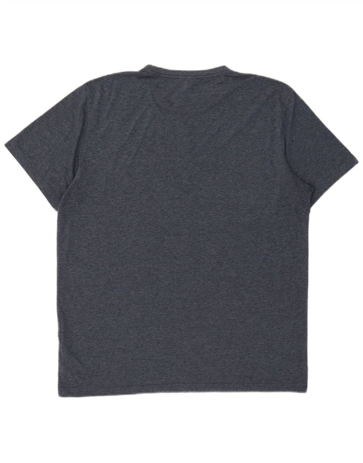 T-shirt męski Reiss Top 2XL, granatowy, nakrapiany poliester