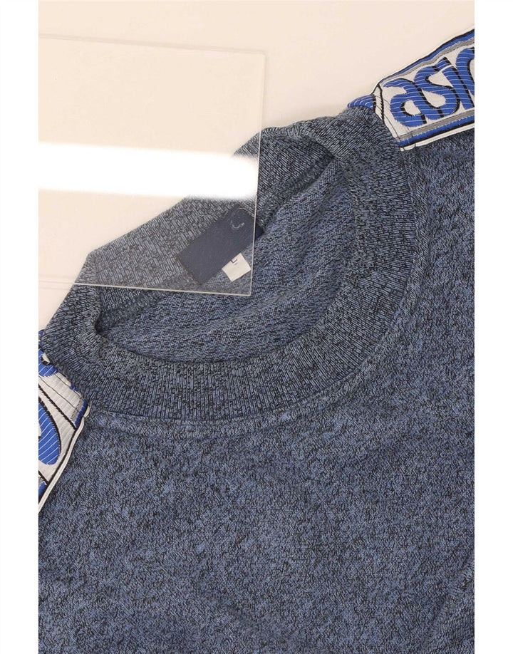 Męska koszulka Asics Regular Graphic Top z dużym niebieskim blokiem kolorów