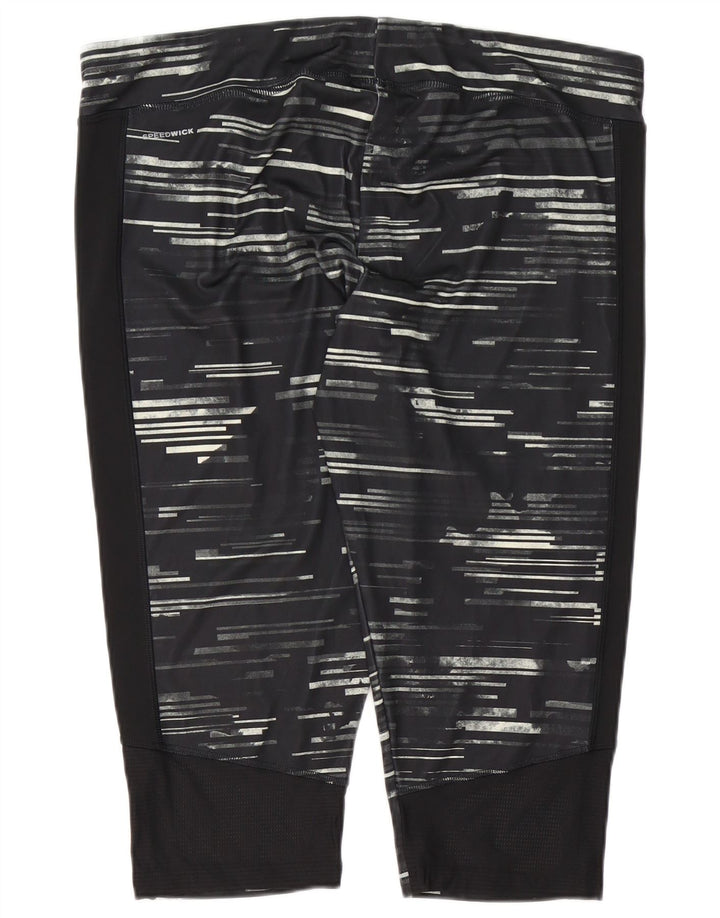 Damskie legginsy Reebok Capri UK 24/26 2XL, poliester w czarne paski
