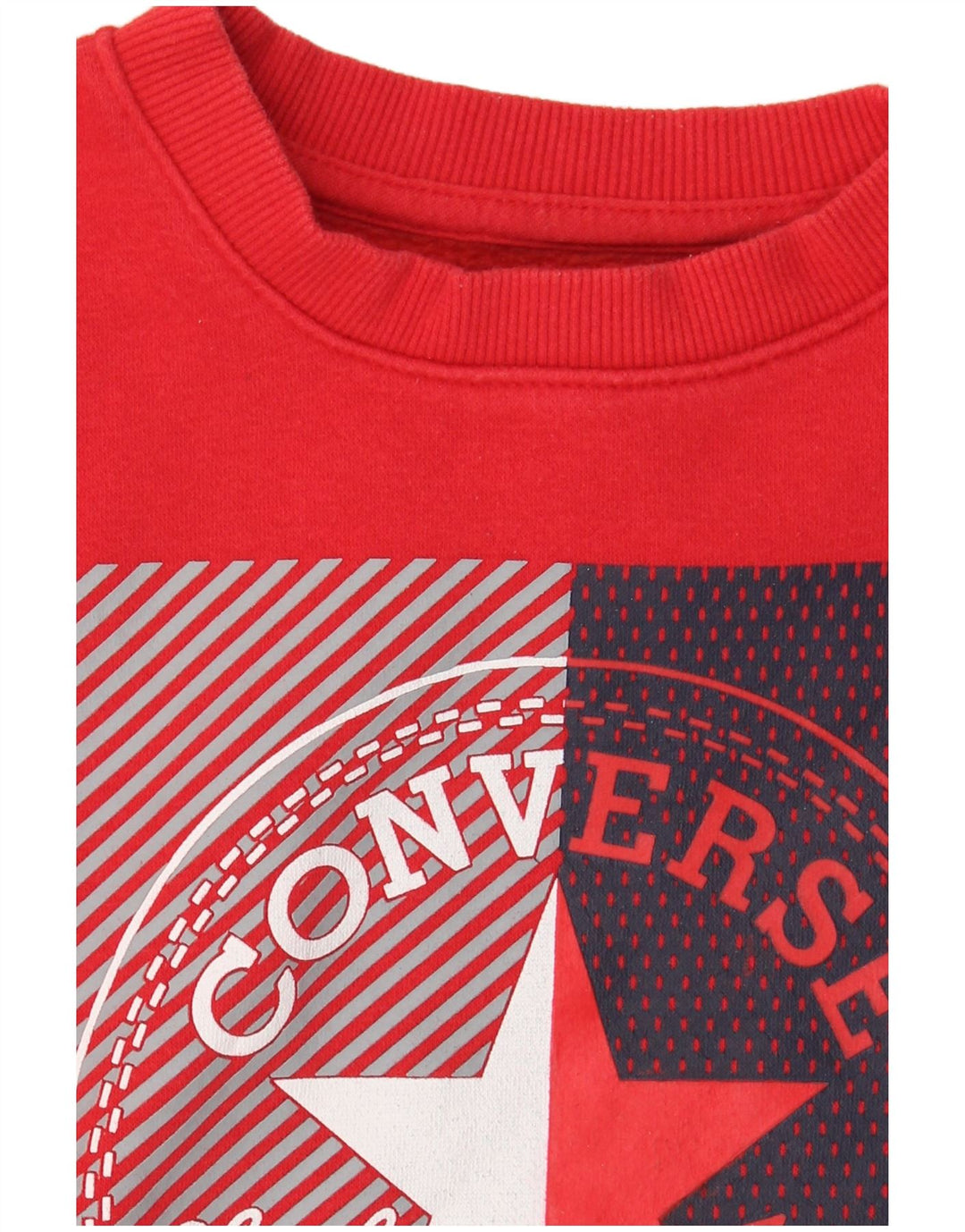 Converse Chłopięcy sweter z grafiką, 10-11 lat, średni czerwony, bawełniany