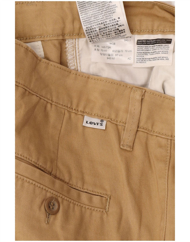 Damskie proste spodnie garniturowe LEVI'S W28 L28 Beżowa bawełna