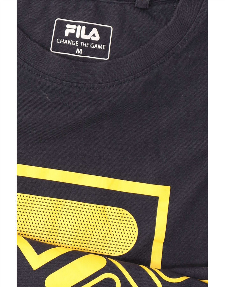 Męska koszulka z grafiką Fila Top Medium Granatowa