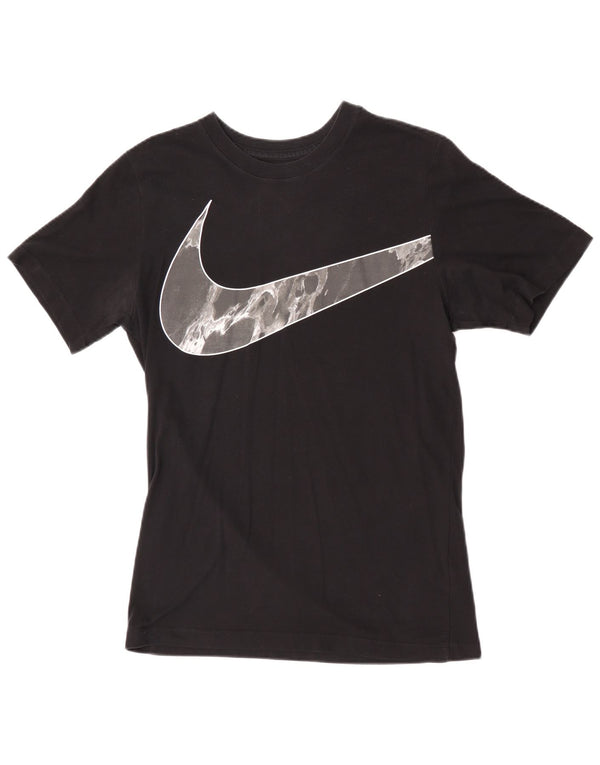 Męski T-shirt z grafiką Nike Dri Fit, mały, czarny, bawełniany