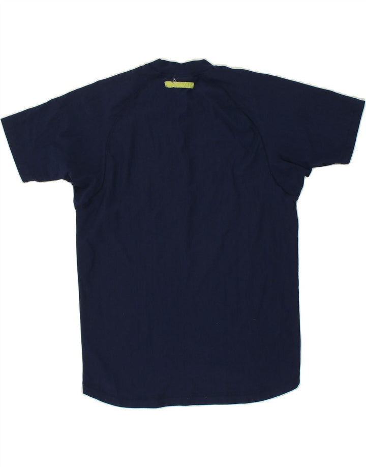 ADIDAS Mens Graphic T-Shirt Top Small Navy Blue Polyester Vintage Adidas and Second-Hand Adidas from Messina Hembry 