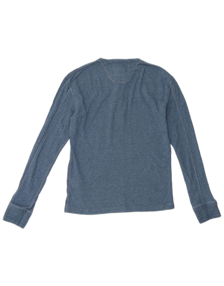 Męski top Superdry z długim rękawem, średnioniebieski, bawełniany