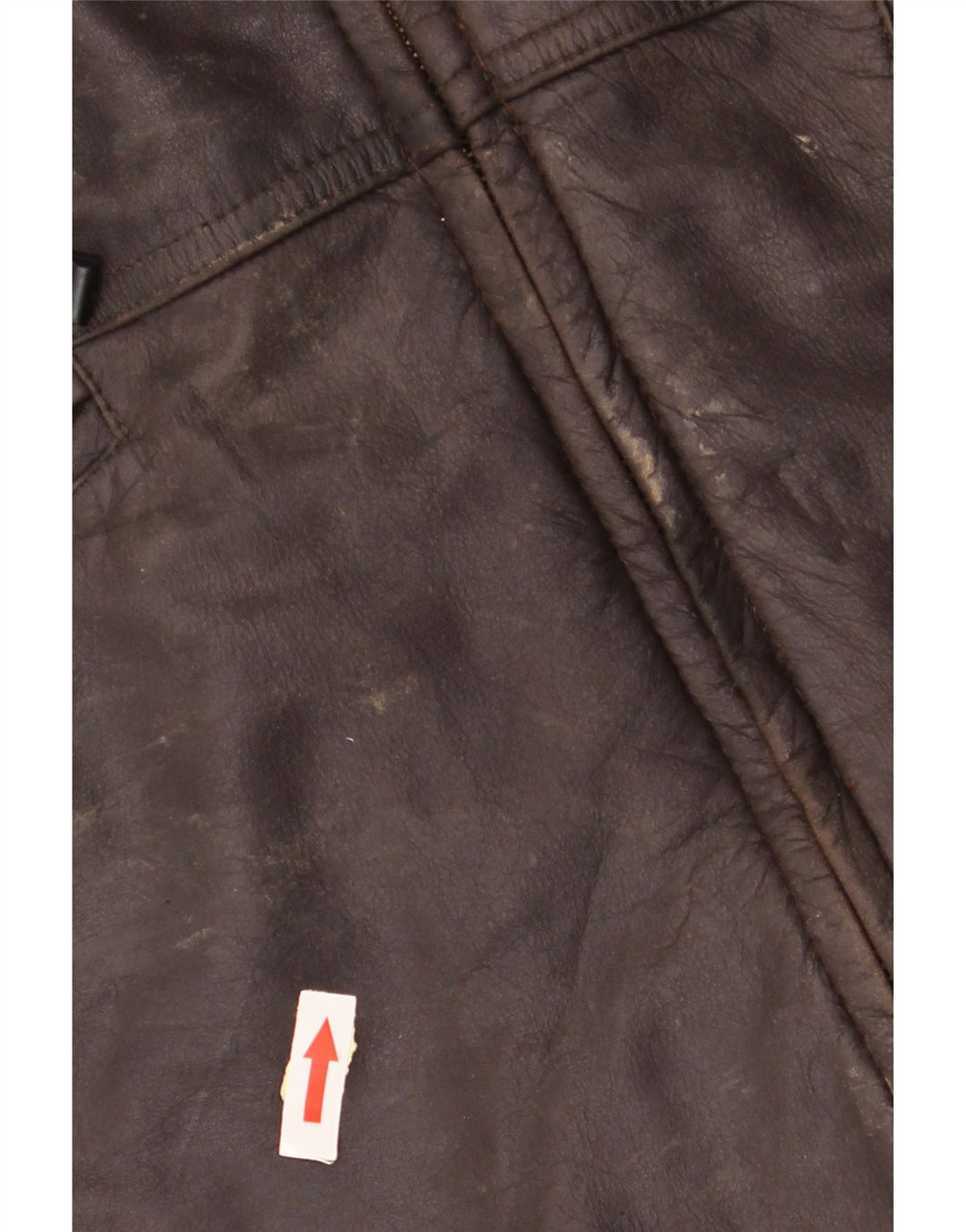 Vintage męska kurtka skórzana UK 40 duża brązowa skóra