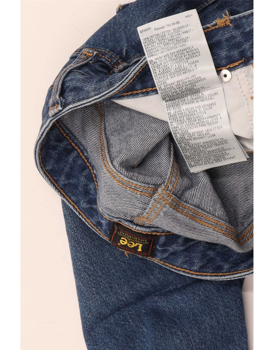 Męskie jeansy Lee Carol Cropped W28 L25 Niebieskie bawełniane