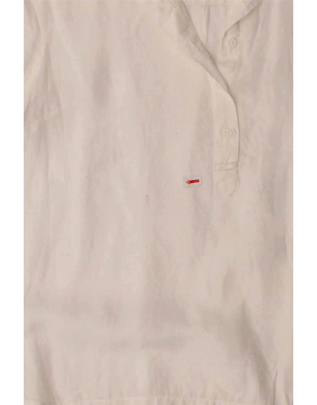 DACK'S Womens Short Sleeve Pullover Shirt Blouse UK 14 Medium White Linen Vintage Dack's and Second-Hand Dack's from Messina Hembry 