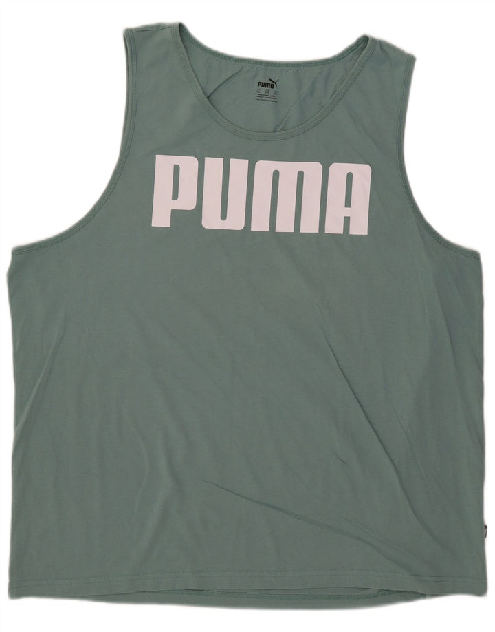 Męska kamizelka z grafiką Puma 2XL w kolorze zielonym