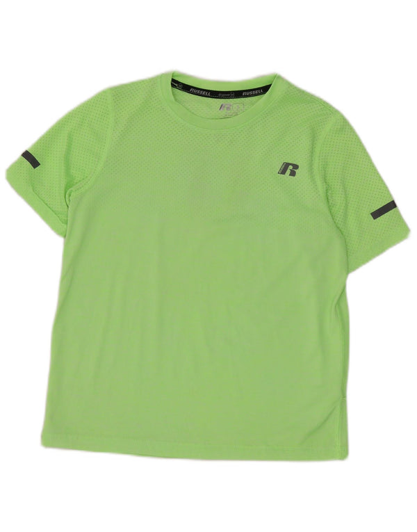Chłopięcy t-shirt Russell Athletic Dri-Power, 7-8 lat, średni zielony nylon