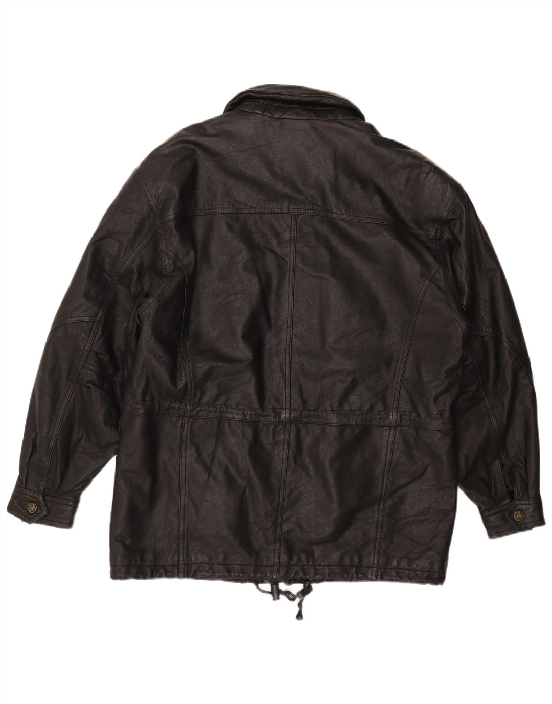 DON CAMILLO Męska kurtka skórzana IT 48 Średnia czarna skóra