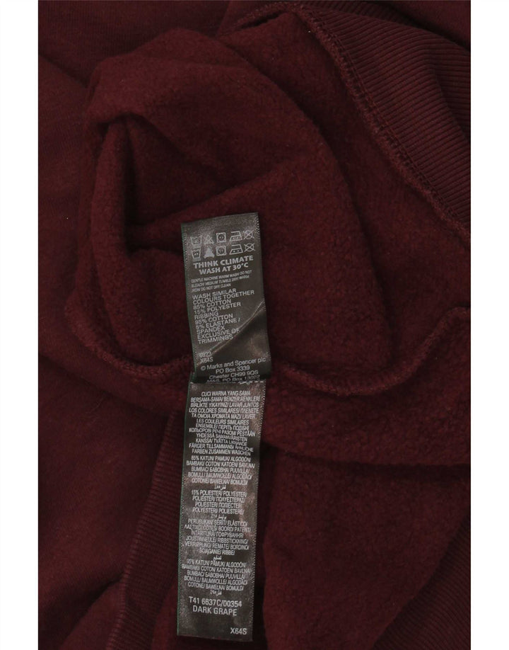 Marks & Spencer Męska bluza dresowa, duża, bordowa, bawełniana