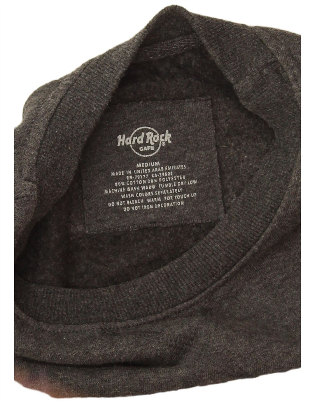 Męska bluza z grafiką Hard Rock Cafe Hollywood, średnio szara, nakrapiana