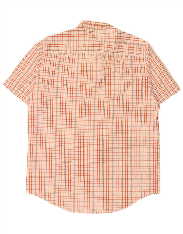 TIMBERLAND Męska koszula z krótkim rękawem o regularnym kroju, duża, bawełniana w białą kratkę