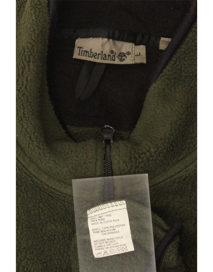 Męska kurtka polarowa Timberland UK 40, duża, zielona, poliestrowa