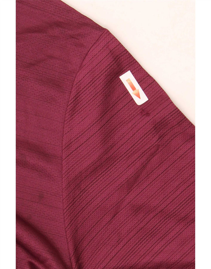 Męski T-shirt Nike Dri Fit, duży, bordowy poliester w paski