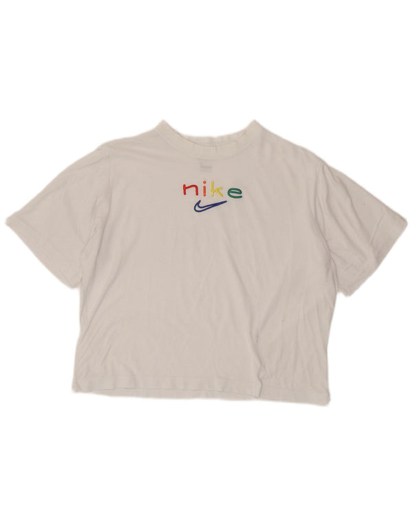 Damska koszulka Nike Dri Fit Oversized Graphic Top UK 10 Small White