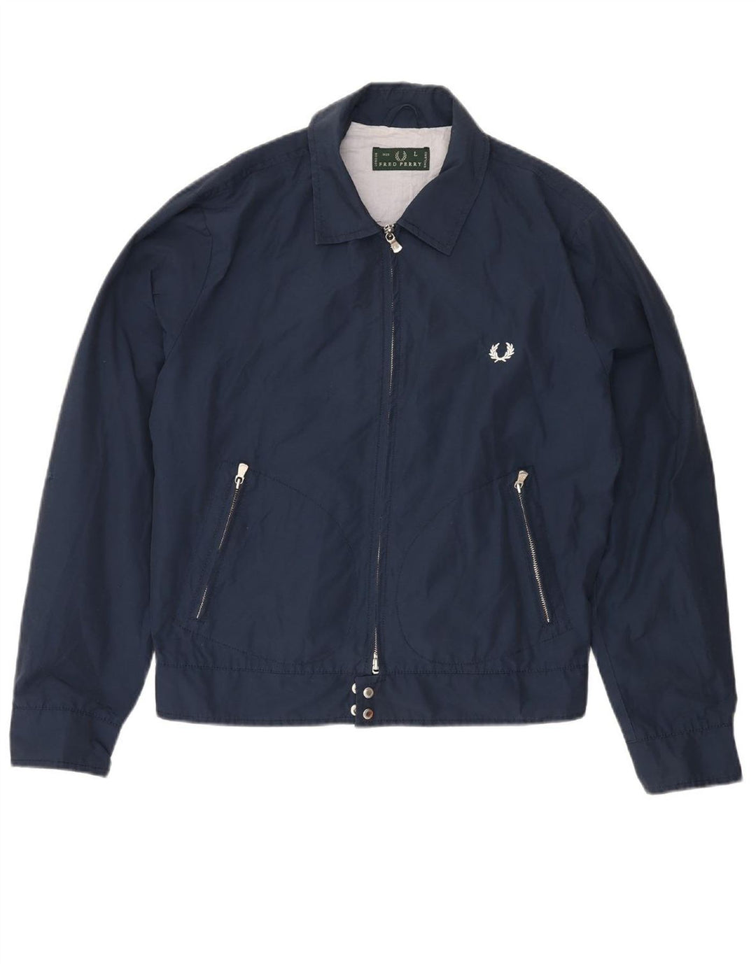 Męska kurtka bomberka FRED PERRY UK 40, duża, granatowa, bawełniana