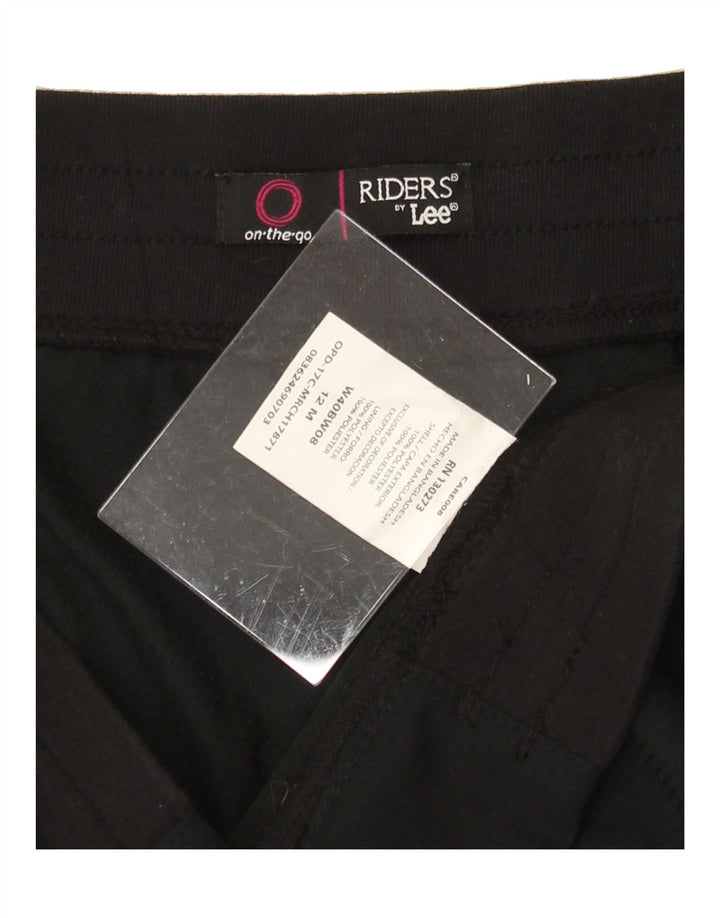 LEE Womens Riders Skort US 12 Large  Black Polyester Vintage Lee and Second-Hand Lee from Messina Hembry 