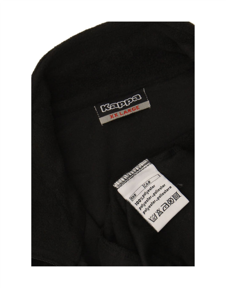 KAPPA Womens Fleece Jacket UK 20 2XL Black Polyester