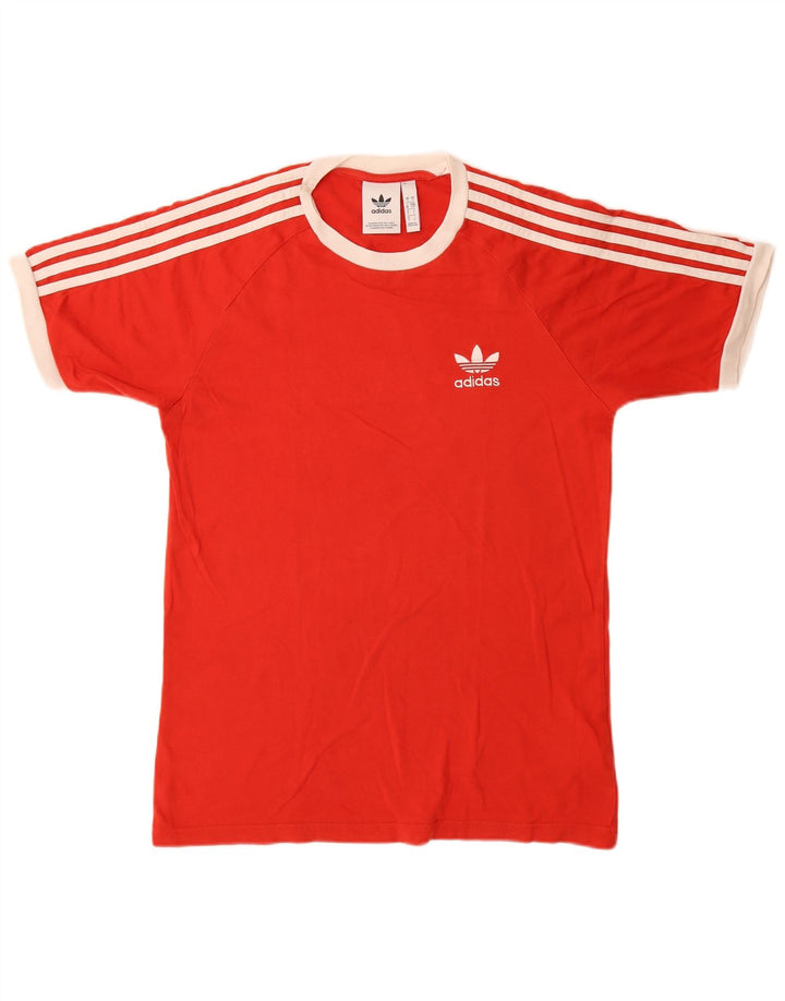 Adidas Męska Koszulka Top Mała Czerwona Bawełna