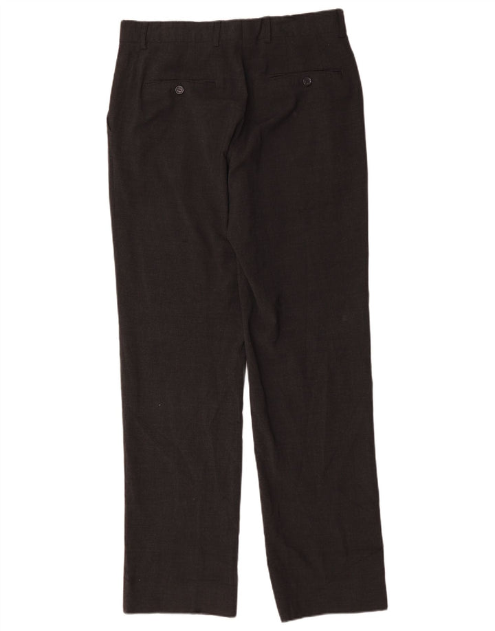 Męskie proste spodnie garniturowe Zara EU 42 Large W32 L33 Szary poliester