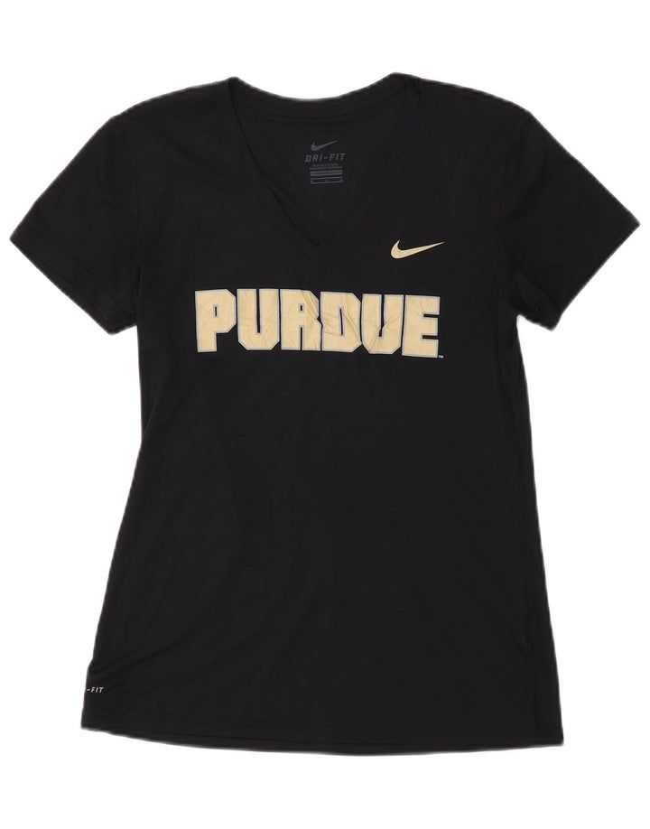 T-shirt damski NIKE Purdue Graphic Top UK 12 Średni czarny
