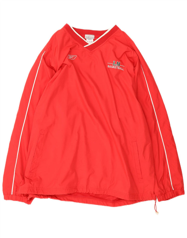 Reebok Męski dres z grafiką, top 2XL, poliester w czerwone paski, sportowy