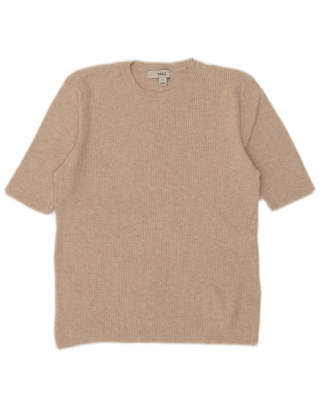 T-shirt damski MARKS & SPENCER Top UK 14 Large Beżowa Wiskoza