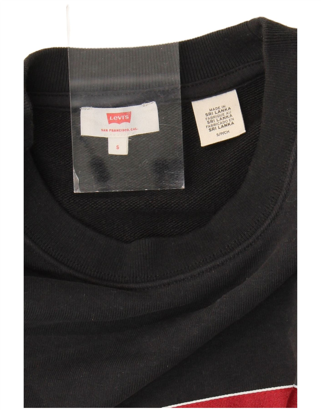 Damski sweter Levi's Crop UK 10, mały, czarny, z blokami kolorów