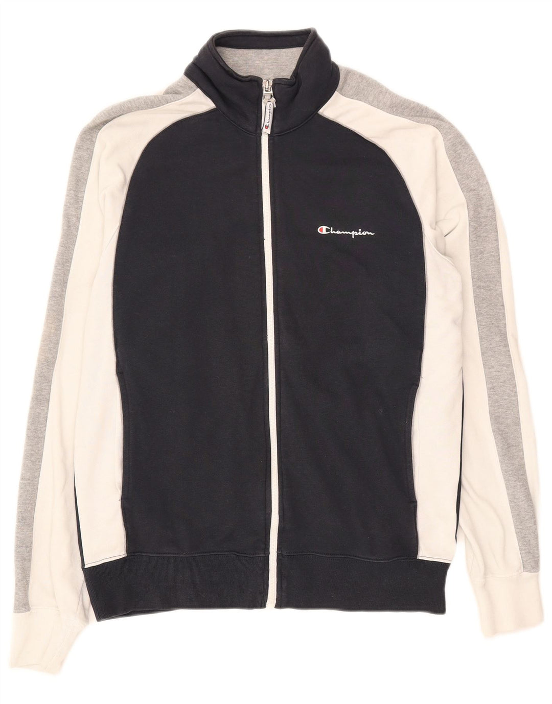 CHAMPION Mens Tracksuit Top Jacket Medium Navy Blue Colourblock