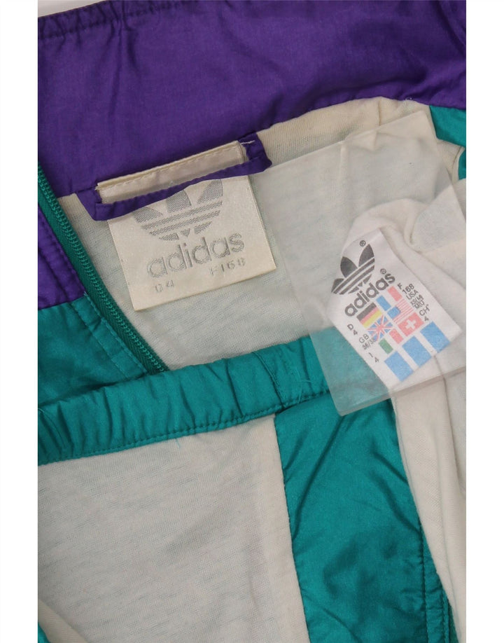 Adidas Męska bluza dresowa Retro Top Jacket UK 36/38 Mały turkusowy poliamid