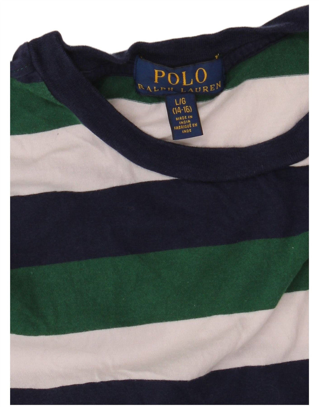 POLO RALPH LAUREN Chłopięcy T-shirt Top 11-12 lat, duży, wielobarwny w paski