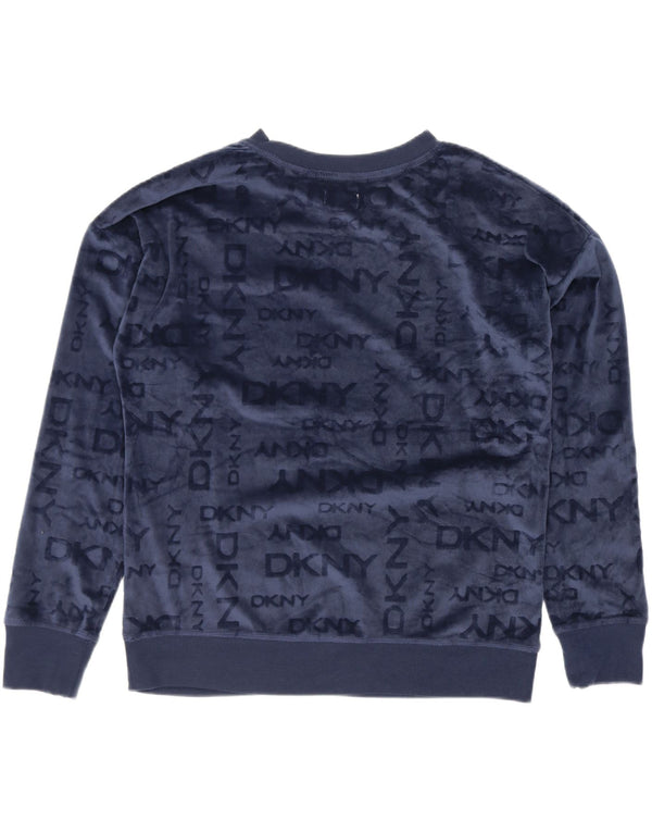 Damska bluza oversize Dkny z grafiką UK 10, mała granatowa
