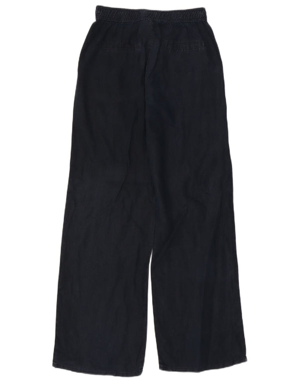 Spodnie Chino Marks & Spencer Wide Leg UK 8 Small W26 L30 Granatowe