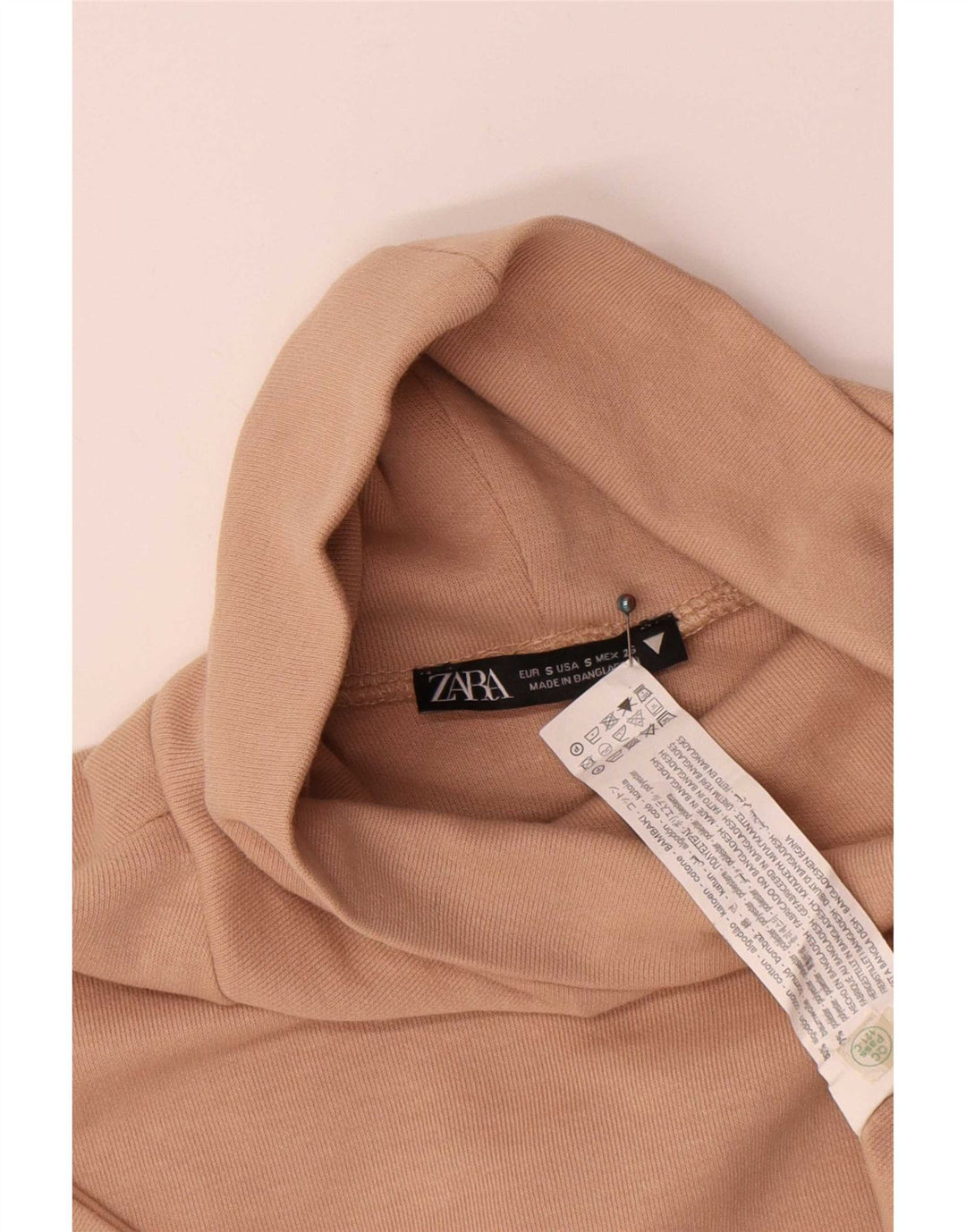 Sukienka damska Zara UK 10 Small, beżowa, bawełniana