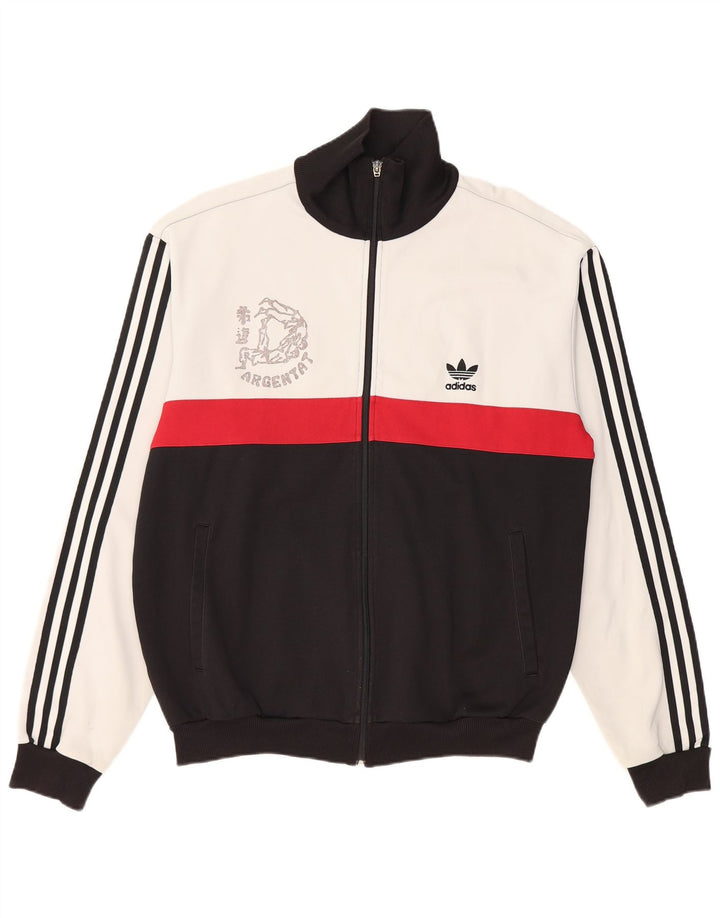 Adidas Męska bluza dresowa z grafiką, XL, czarna, bawełniana, z blokami kolorów