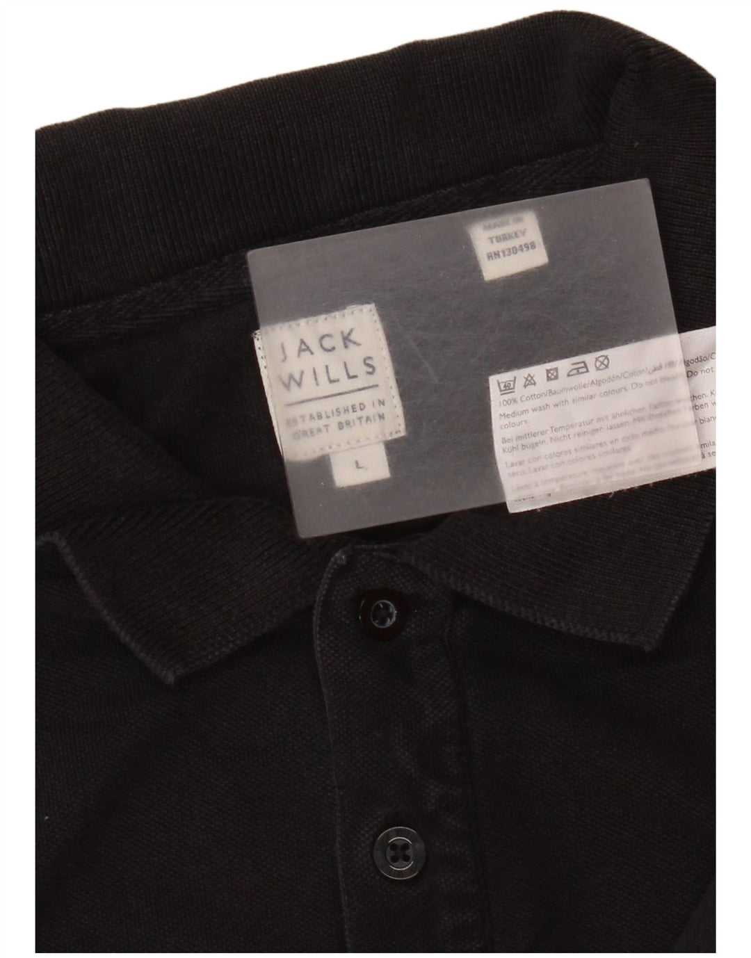 Męska koszulka polo Jack Wills, duża, czarna, bawełniana