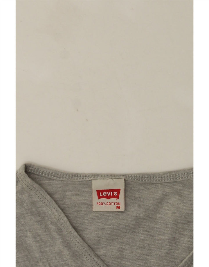 Męska koszulka Levi's Top, średnia, szara, bawełniana nakrapiana