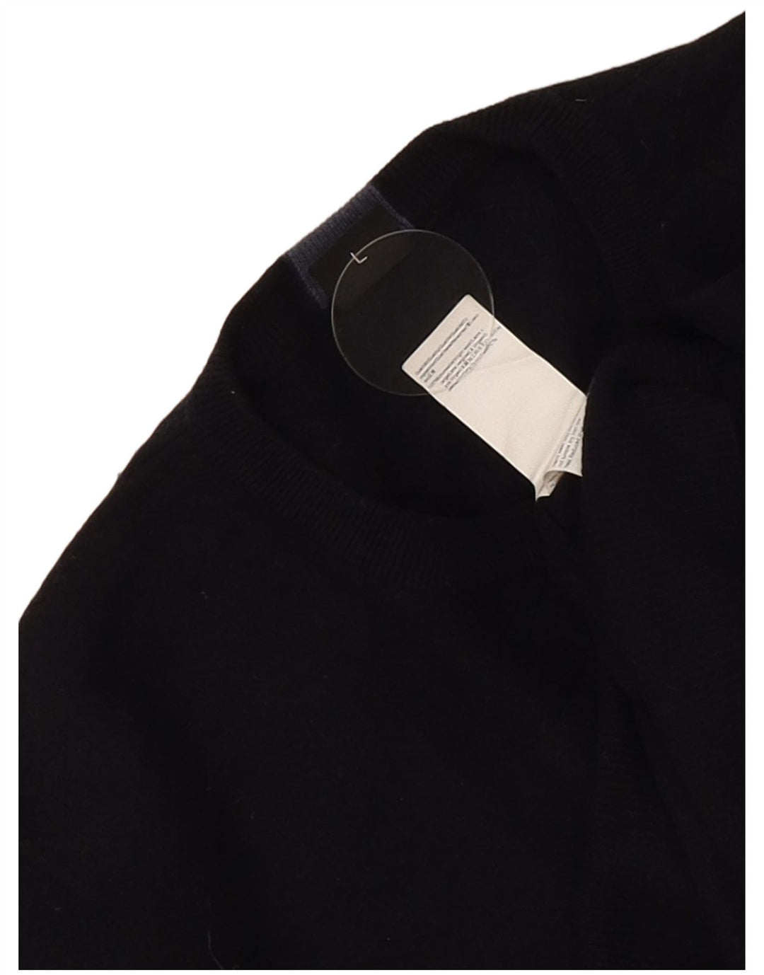 Męski sweter z okrągłym dekoltem Hugo Boss, duży, granatowy, z dziewiczej wełny