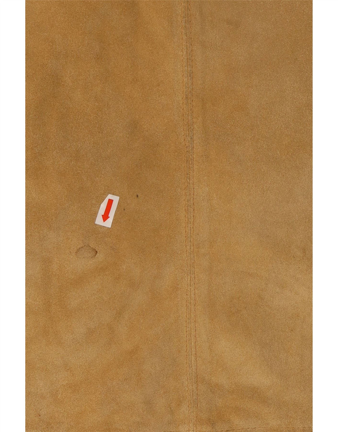 Damska zamszowa spódniczka mini w stylu VINTAGE, średnia W28, beżowa skóra