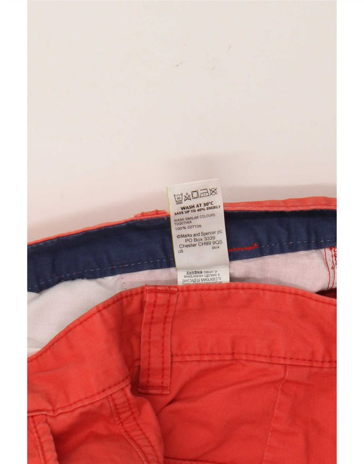 Męskie spodenki cargo Marks & Spencer W32, średnioczerwone, bawełniane