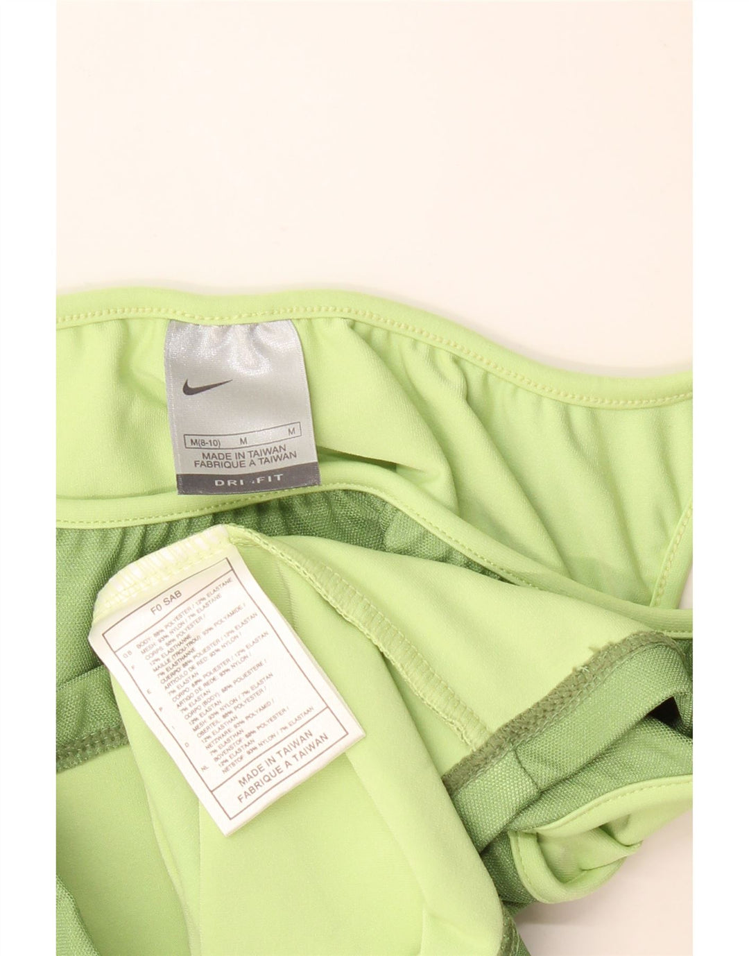 Damska kamizelka Nike Dri Fit Crop Top US 8/10, średni zielony poliester