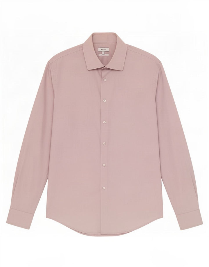 Koszula męska Reiss Slim Fit, duża, fioletowa, bawełniana