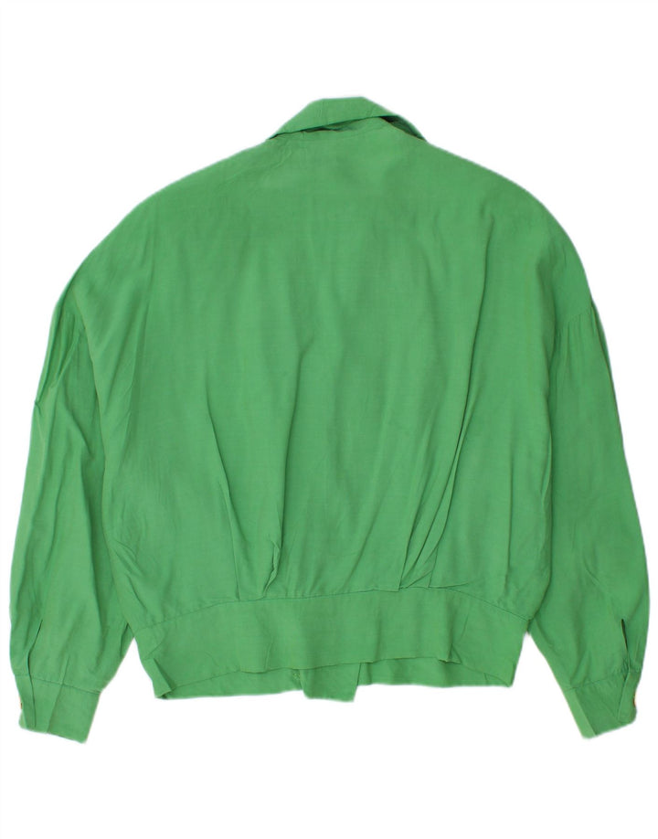 Vittorio Forti Damska marynarka oversize zapinana na 2 guziki IT 40 Small Green