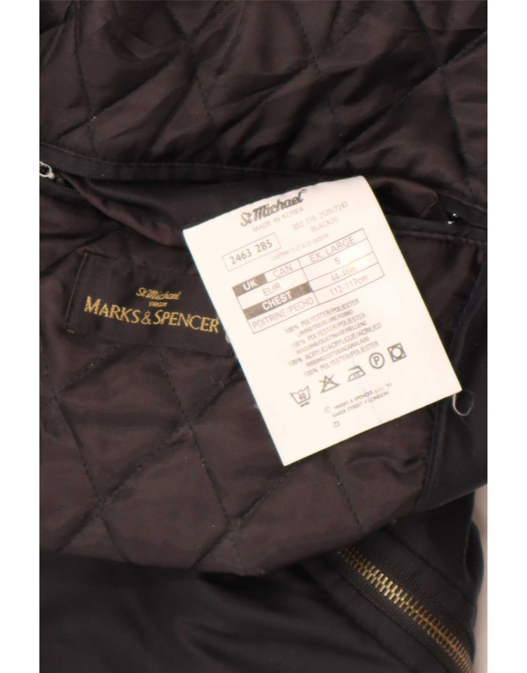 Marks & Spencer Męska kurtka bomberka St. Michael UK 42 XL, czarna, poliester