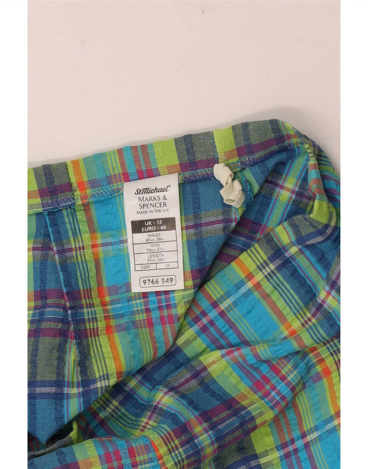 Marks & Spencer Damska spódnica ołówkowa UK 12 Medium W26 wielokolorowa kratka