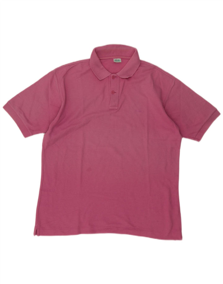 Męska koszulka polo Ellesse, duża, różowa, bawełniana