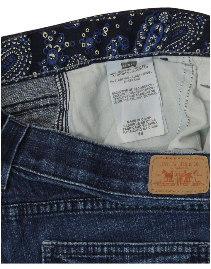 Damskie jeansy Capri LEVI'S US 14 XL W36 L20 Niebieskie bawełniane