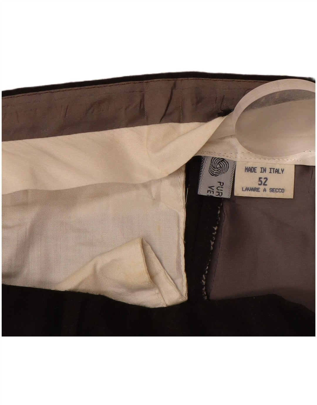 MARCO PLANESIO Męskie spodnie garniturowe IT 52 XL W34 L33 Czarna wełna